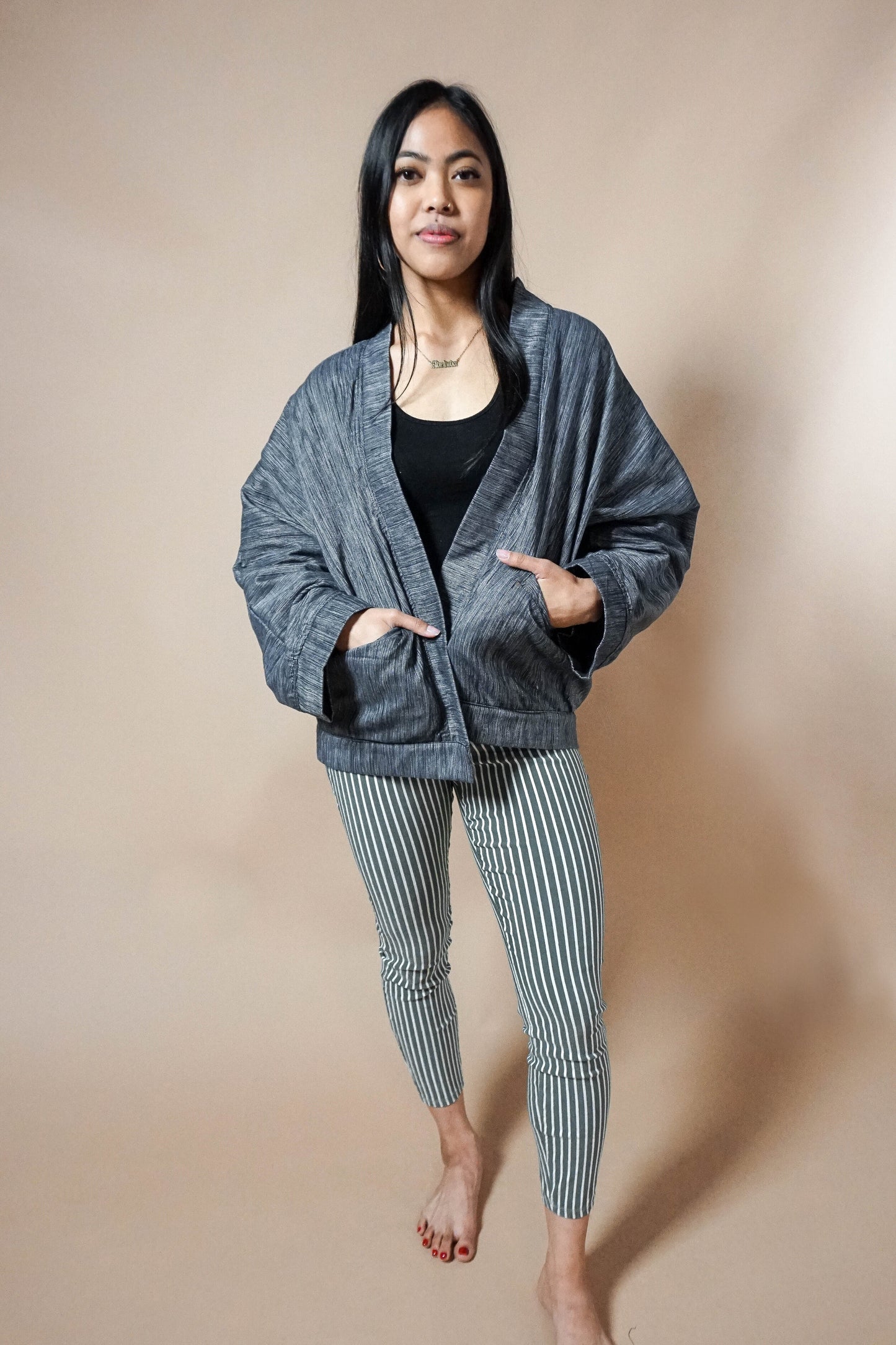 Kimono Bomber | Concrete Grey