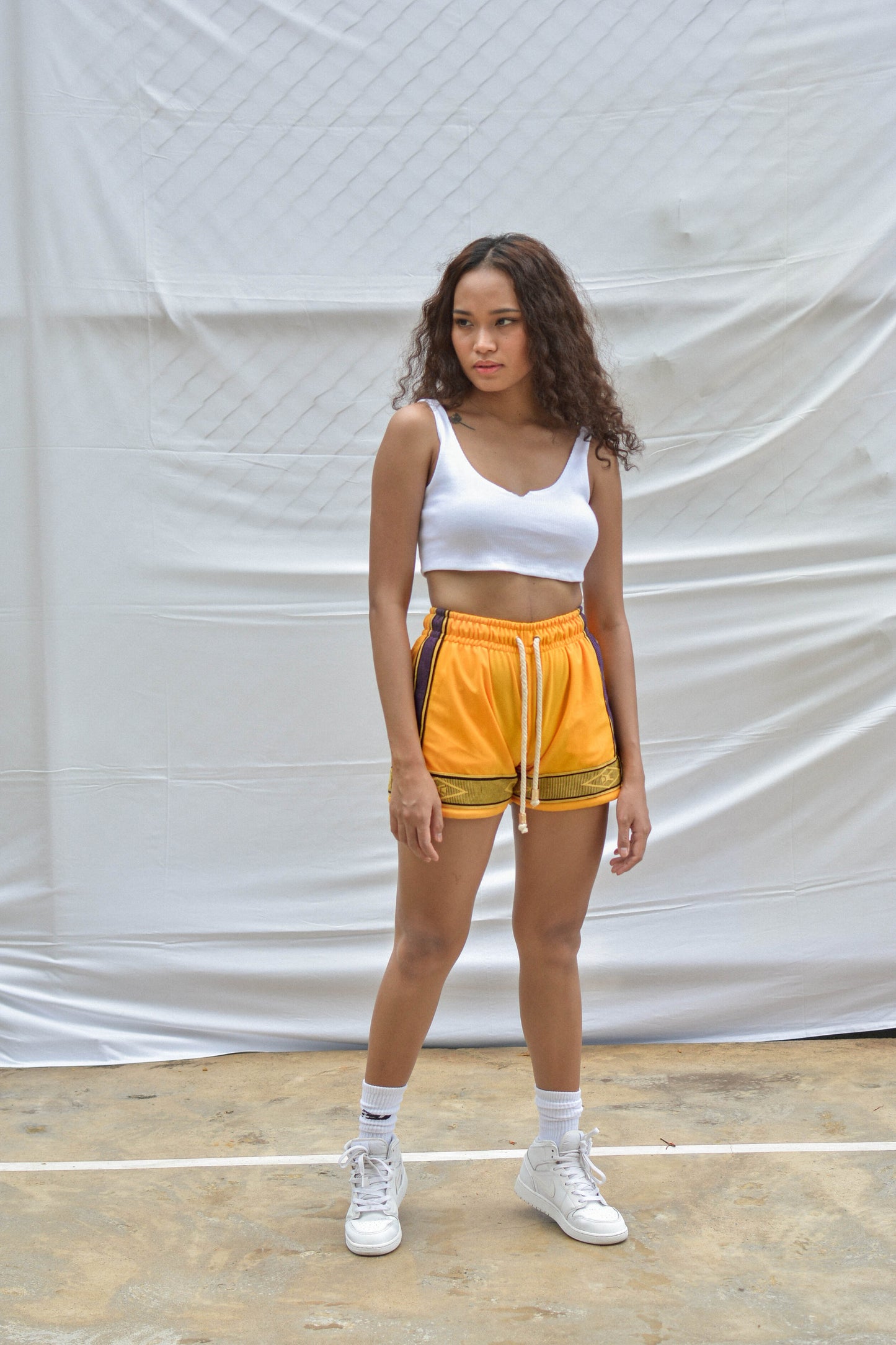 Notched Tank Top | White