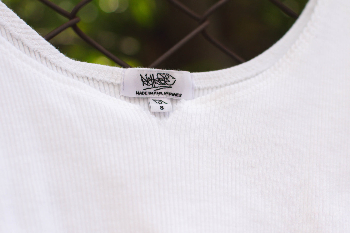 Notched Tank Top | White