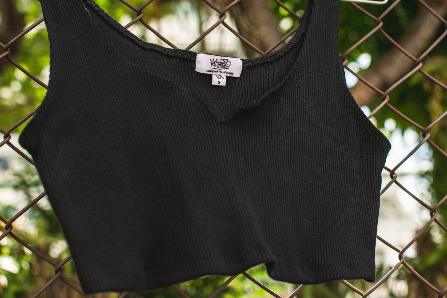 Notched Tank Top | Black